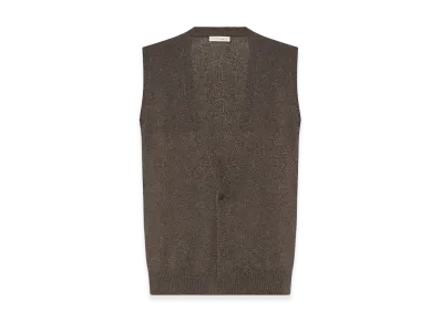 The Row Holman Cashmere Vest "Dark Sand"