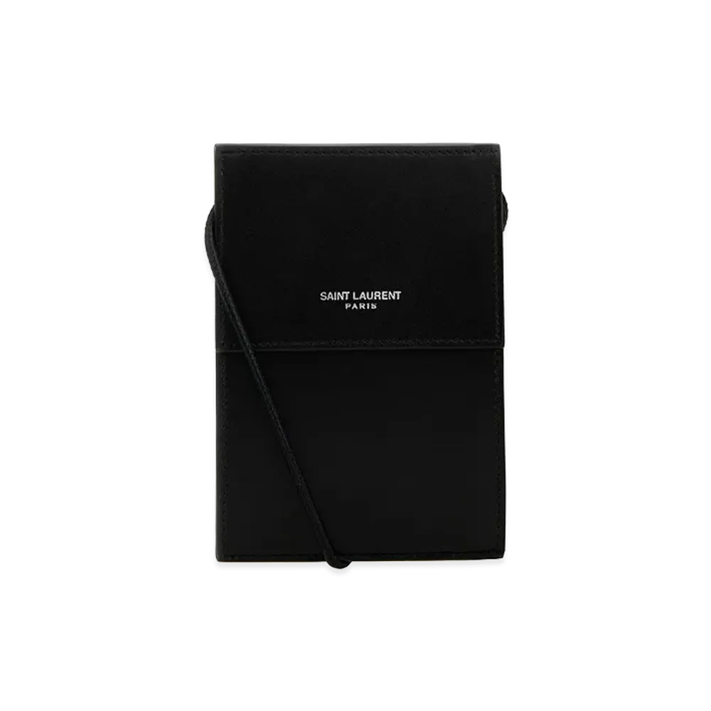 Saint Laurent Leather Pouch "Black"