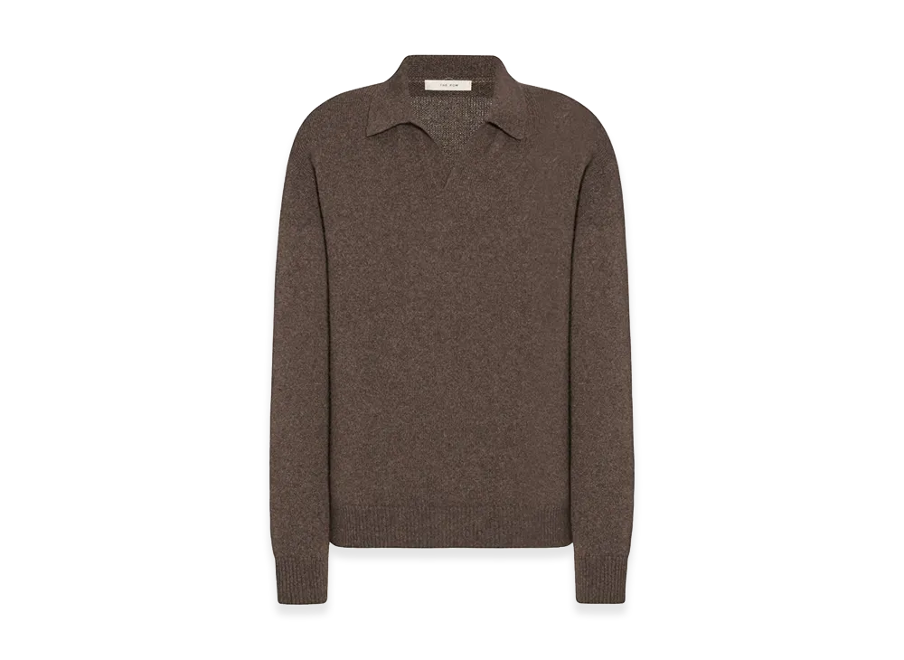The Row Leach Cashmere Polo "Dark Sand"