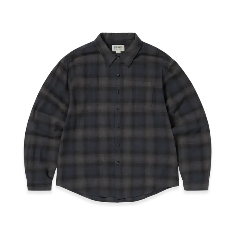 thisisneverthat x Grateful Dead Lightning Bear Plaid Shirt "Navy"