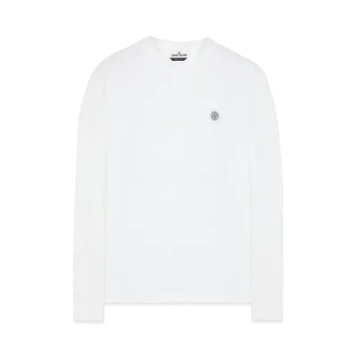 Stone Island 21842 COTTON JERSEY 20/1 'FISSATO' EFFECT_SLIM FIT "White"