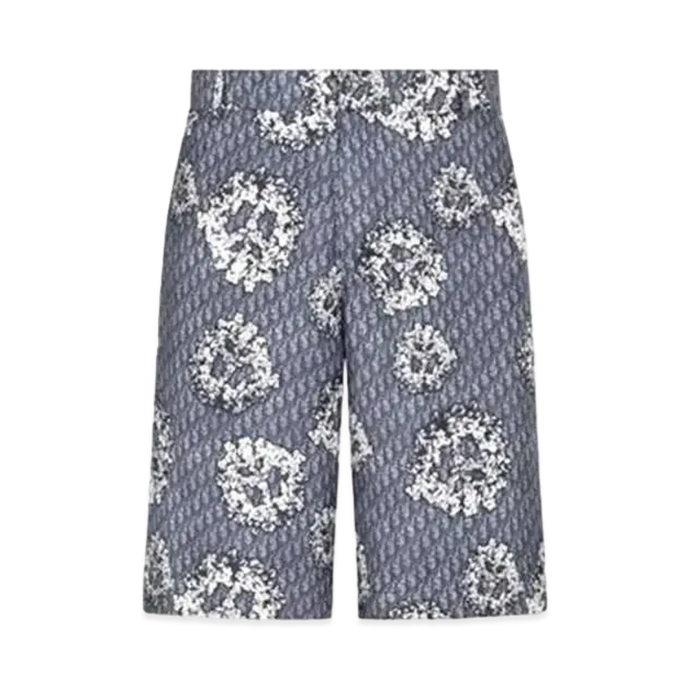 Dior Tears Bermuda Shorts Silk Twill "Blue"