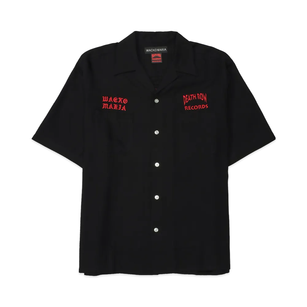 WACKO MARIA x Death Row Records 50's Open Collar Shirt "Black/Red"