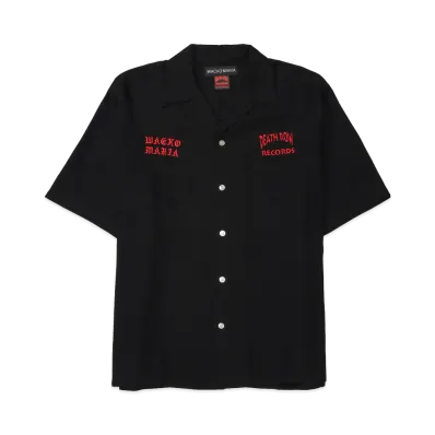 WACKO MARIA x Death Row Records 50's Open Collar Shirt "Black/Red"