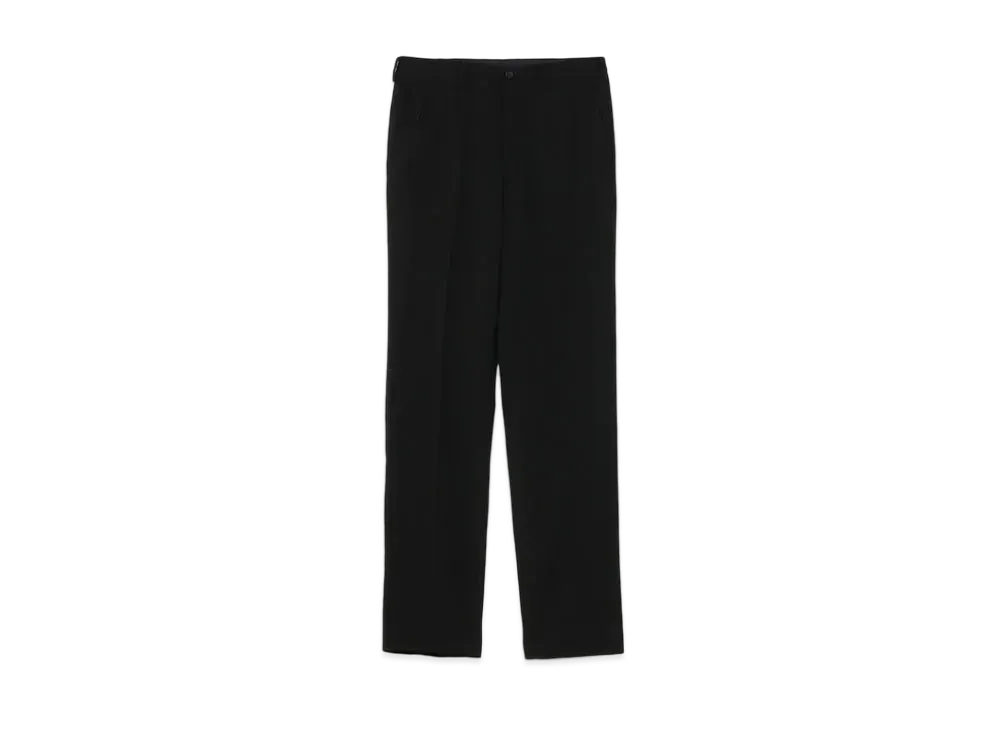 Yohji Yamamoto Pour Homme COSTUME D'HOMME SUIT GABARDINE NO TUCK PANTS "Black"