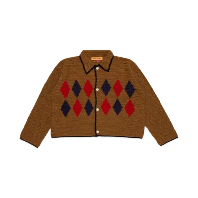 Cactus Plant Flea Market Rodeo Crochet Knit Cardigan "Beige"