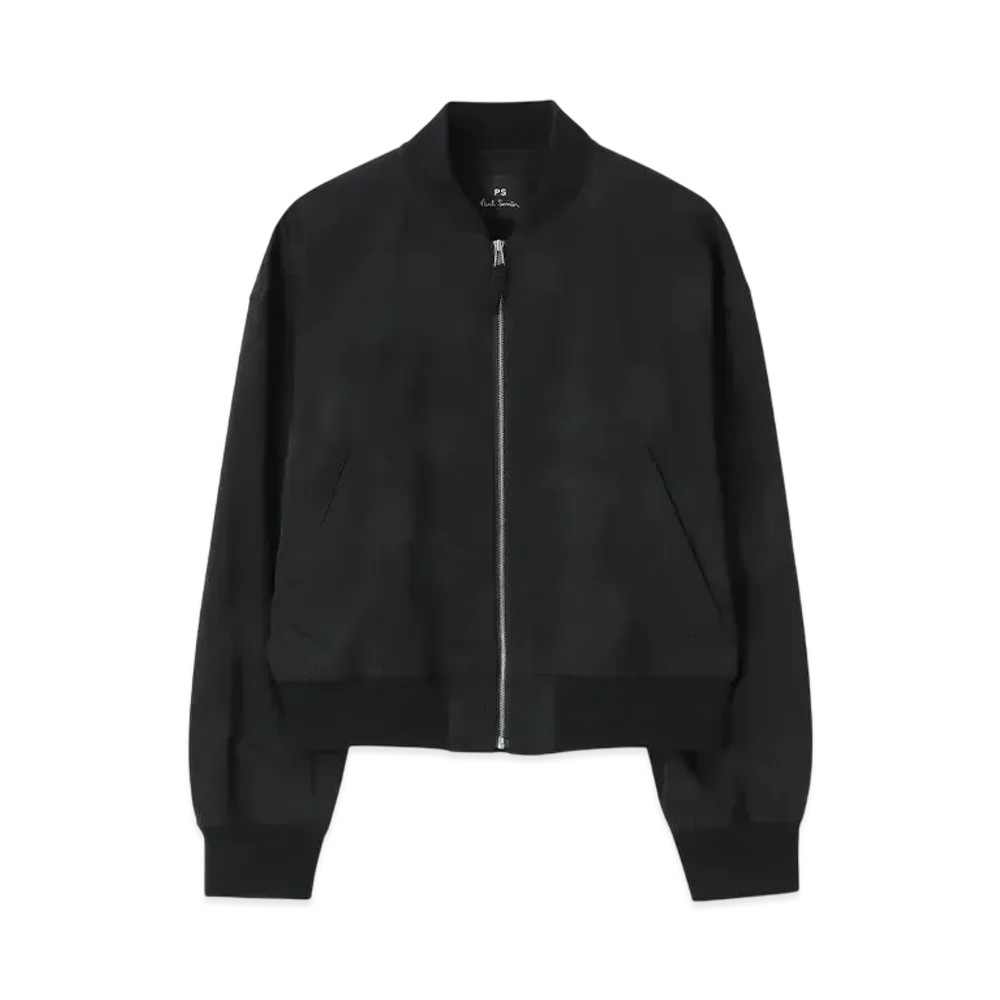 Paul Smith Women's Chamomile Floral Jacquard Bomber Blouson "Navy"
