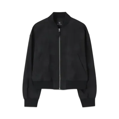 Paul Smith Women's Chamomile Floral Jacquard Bomber Blouson "Navy"