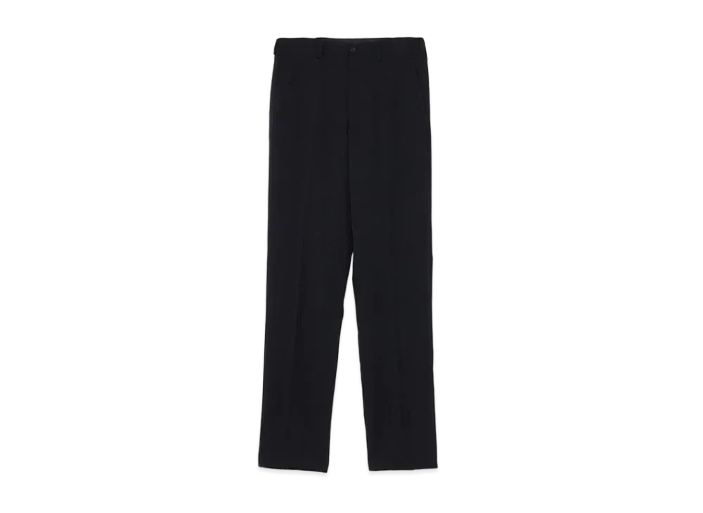 Yohji Yamamoto Pour Homme COSTUME D'HOMME SUIT GABARDINE NO TUCK PANTS "Navy"