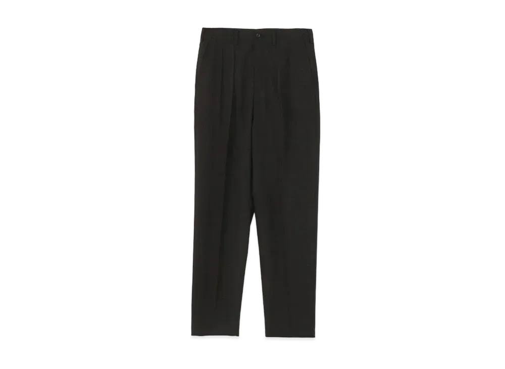 Yohji Yamamoto Pour Homme COSTUME D'HOMME WOOL SOFT 2TUCK PANTS "Black"