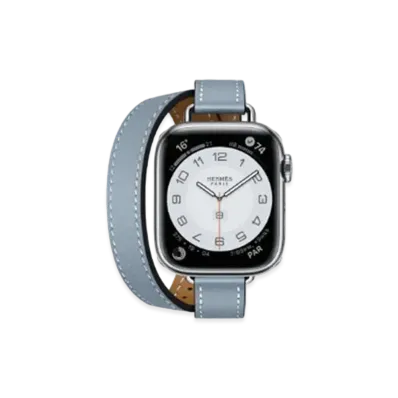Hermes Band Apple Watch Attelage Double Tour 41mm "Blue Lin"
