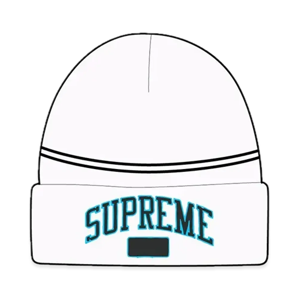 Supreme Fleece Lined Beanie "White"