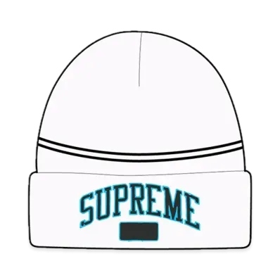 Supreme Fleece Lined Beanie "White"