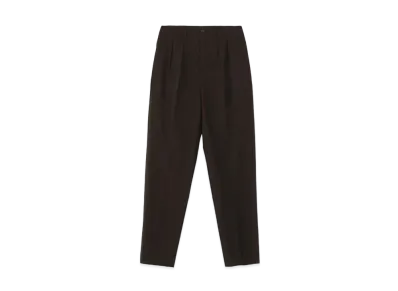 Yohji Yamamoto Pour Homme COSTUME D'HOMME WOOL SOFT 2TUCK PANTS "Dark Brown"