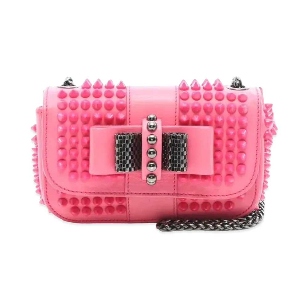 Christian Louboutin Sweet Charity Studs Leather Shoulder Bag "Pink"