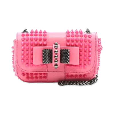 Christian Louboutin Sweet Charity Studs Leather Shoulder Bag "Pink"