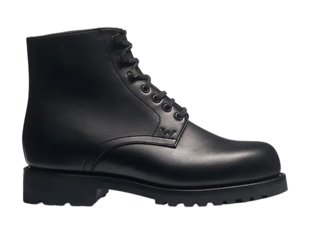 J.M.Weston Women's Worker Boot #743 "Black Soft Calf"