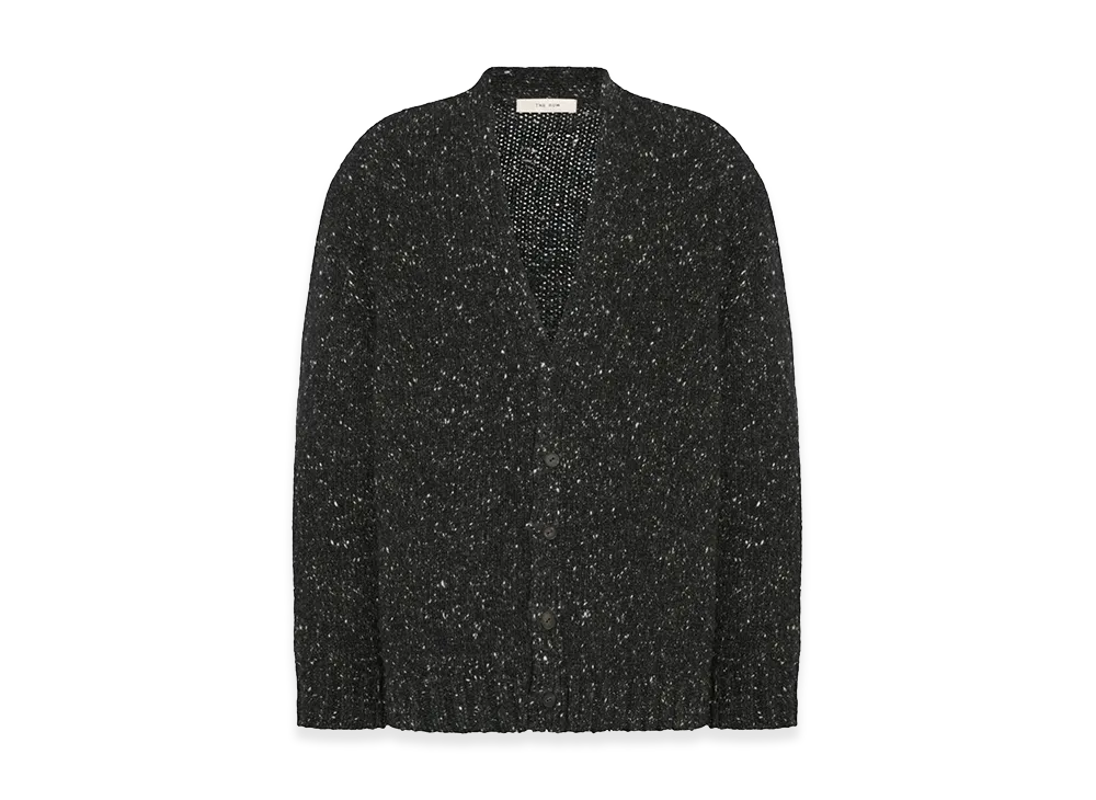 The Row Hardy Cashmere Cardigan "Charcoal Melange"