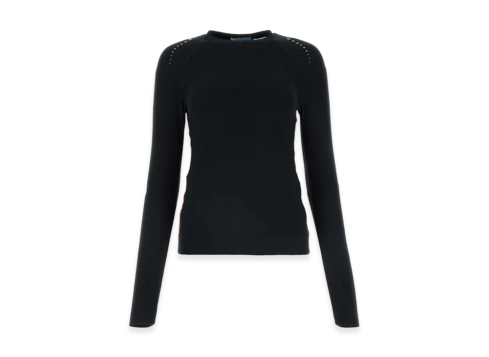 PRADA Women's Tech Fabric T-Shirt "Black"