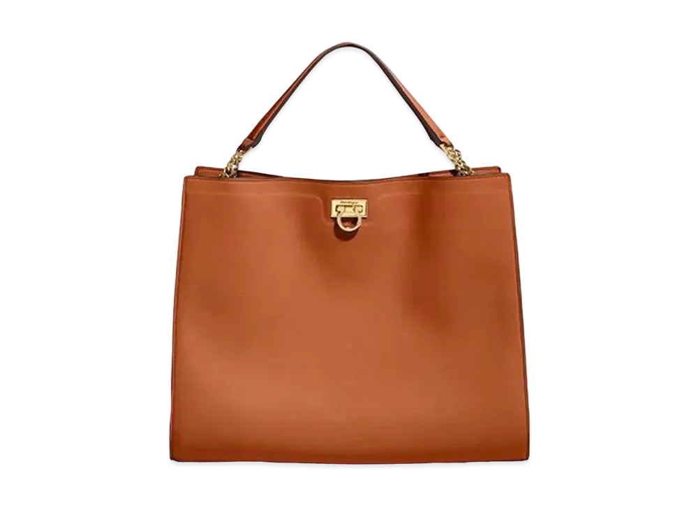 Salvatore Ferragamo Trifolio Tote Bag "Brown"