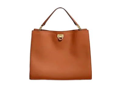 Salvatore Ferragamo Trifolio Tote Bag "Brown"