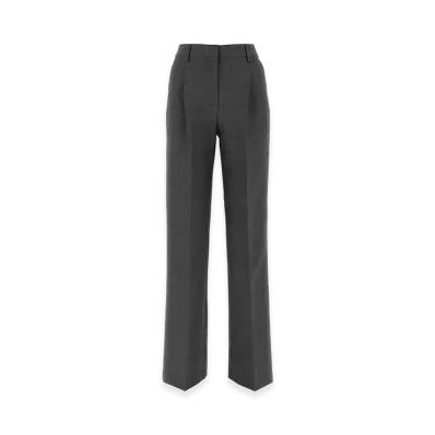 Burberry Women's Wool Wide-Leg Pant "Dark Gray"