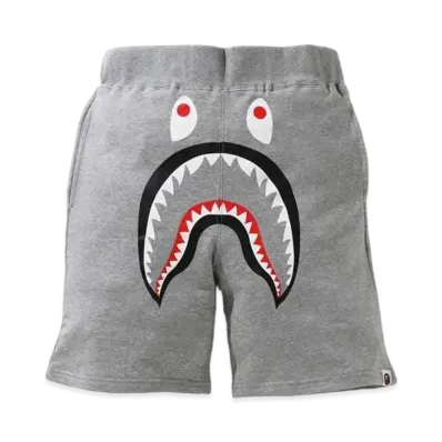 A BATHING APE SHARK SWEAT SHORTS "Grey"
