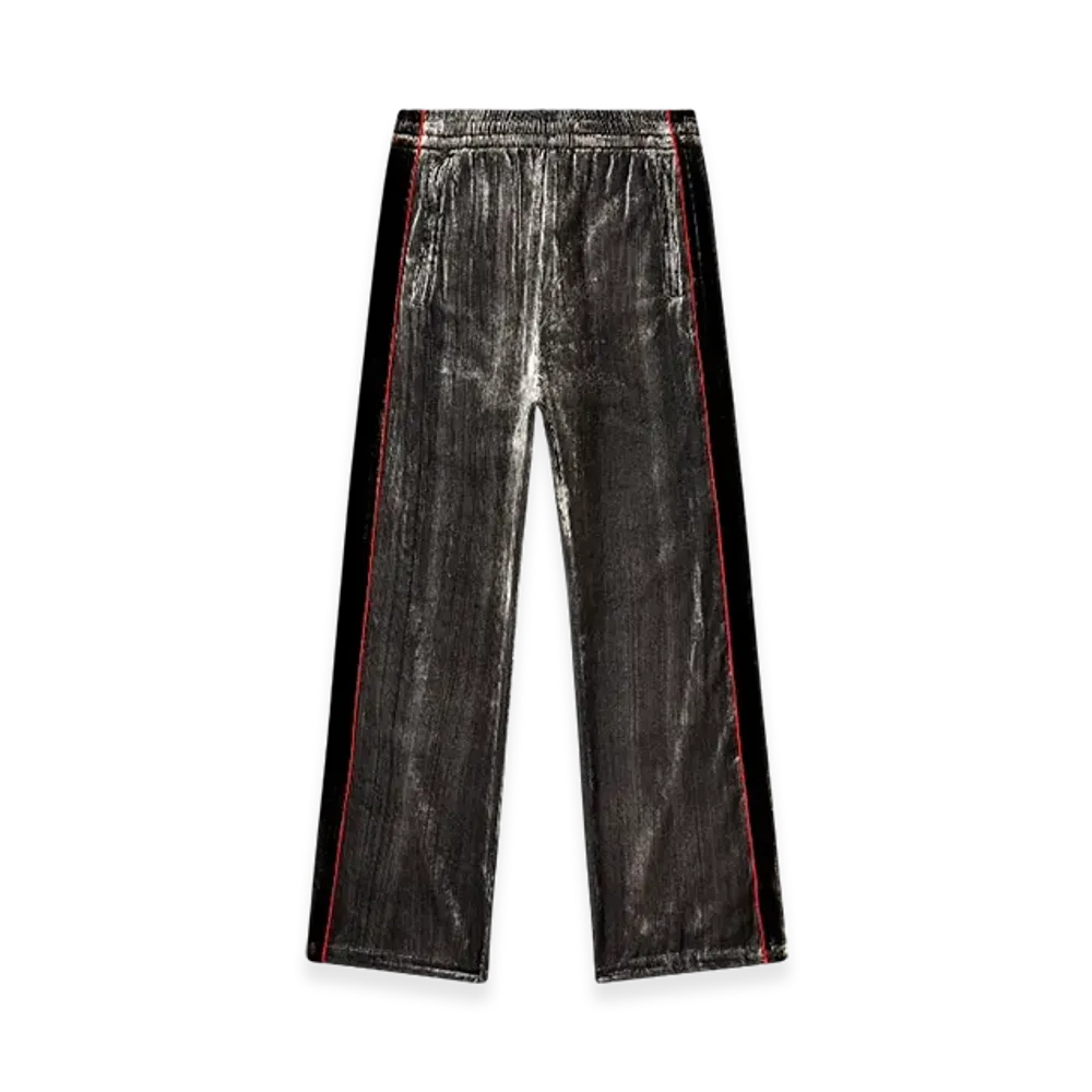 Diesel P-Hay Track Pants In Treated Velvet "Dark Gray"