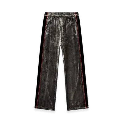 Diesel P-Hay Track Pants In Treated Velvet "Dark Gray"