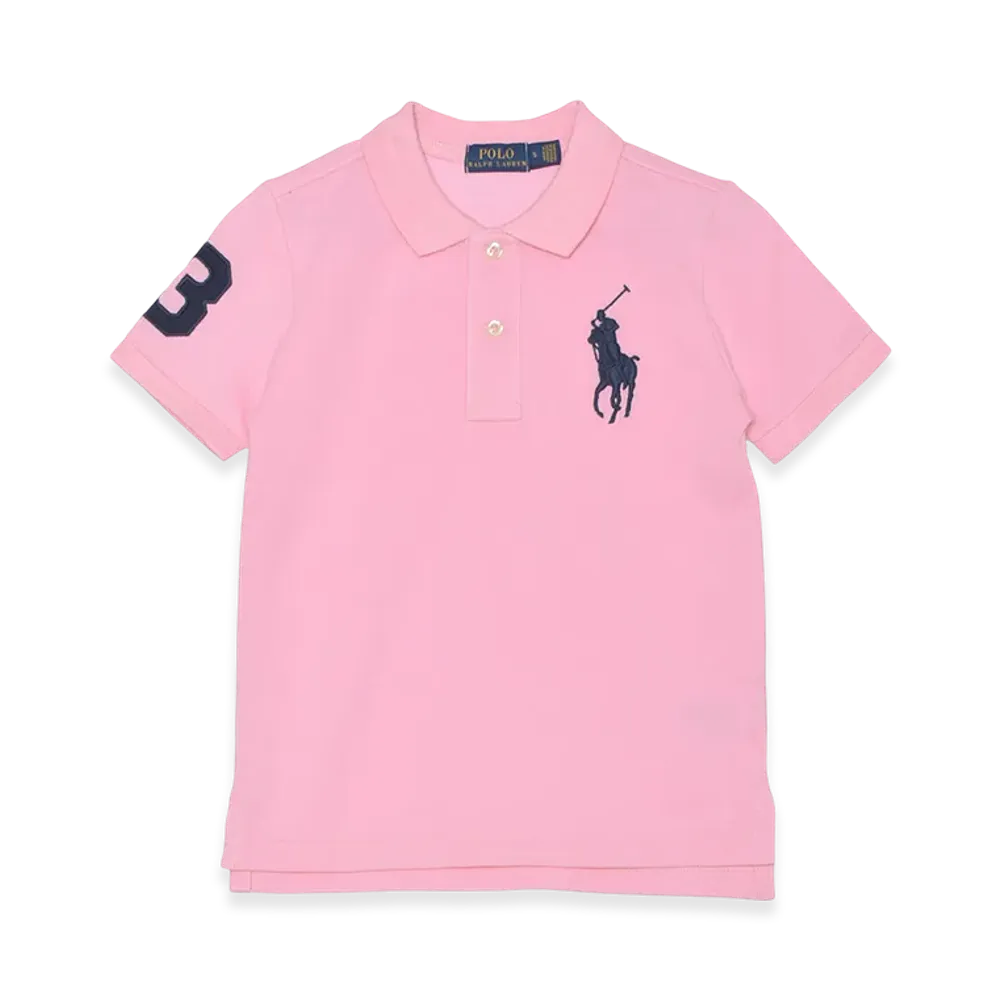 Polo Ralph Lauren Kids Short Sleeve Big Pony Mesh Polo "Carmel Pink"
