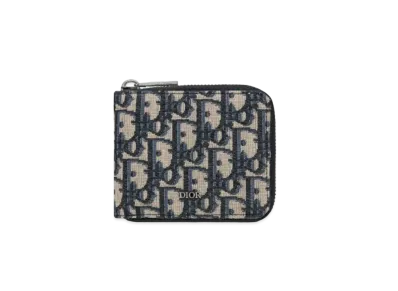 Dior Zip Wallet Dior Oblique Jacquard "Beige"