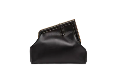 FENDI First Medium Leather Bag "Black"