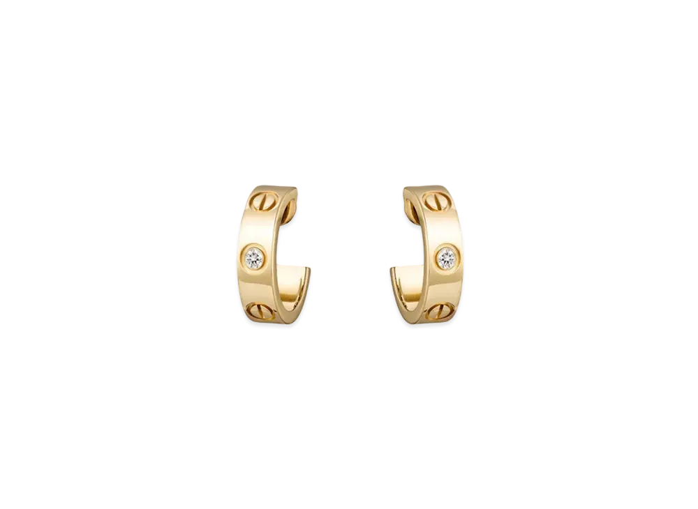 Cartier Love Earrings, 2 Diamonds