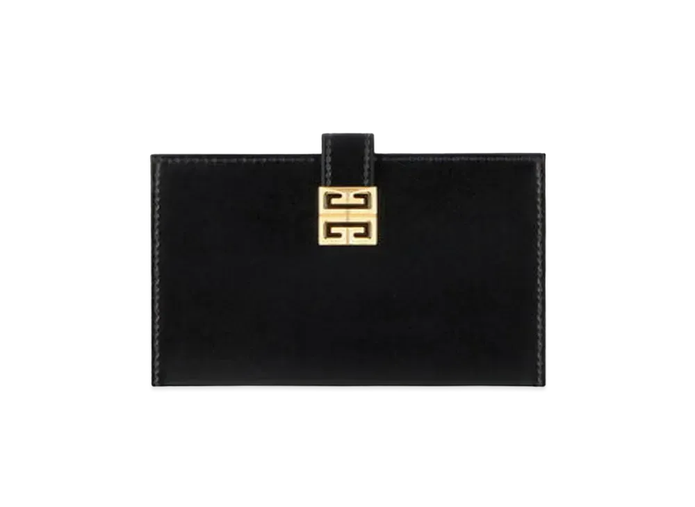 GIVENCHY 4G Wallet in Box Leather "Black/Gold"