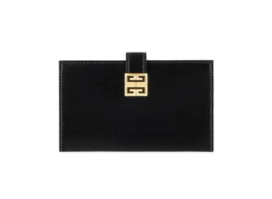 GIVENCHY 4G Wallet in Box Leather "Black/Gold"