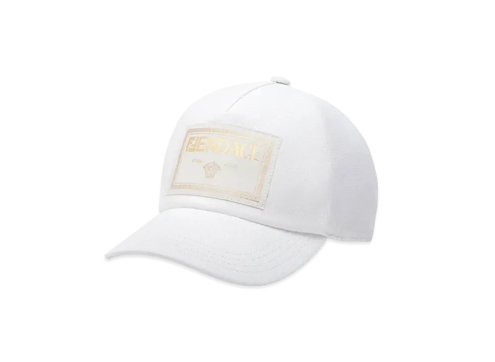 FENDI x Versace Fendace White Canvas Logo Baseball Cap "White"