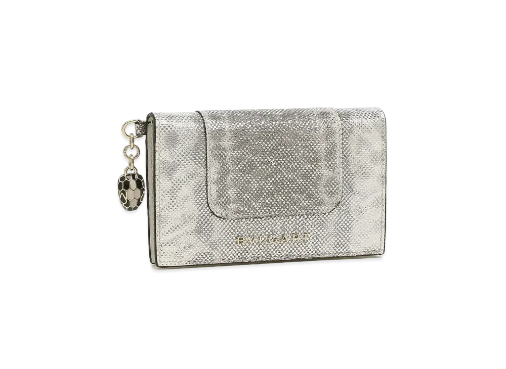 BVLGARI Serpenti Forever Card Holder "White"