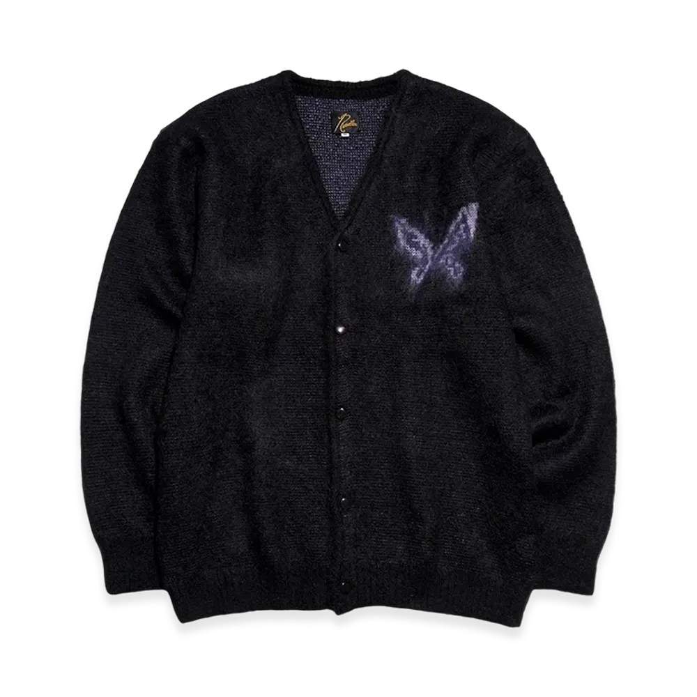 NEEDLES x STUDIOUS Mohair Cardigan - 1Papillon "Black"