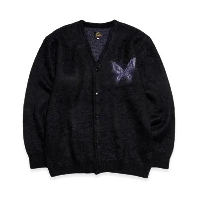 NEEDLES x STUDIOUS Mohair Cardigan - 1Papillon "Black"