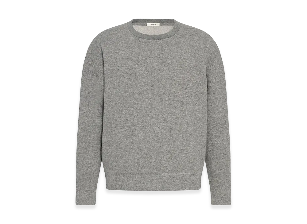 The Row Sedrik Cashmere and Cotton Sweatshirt "Grey Melange"