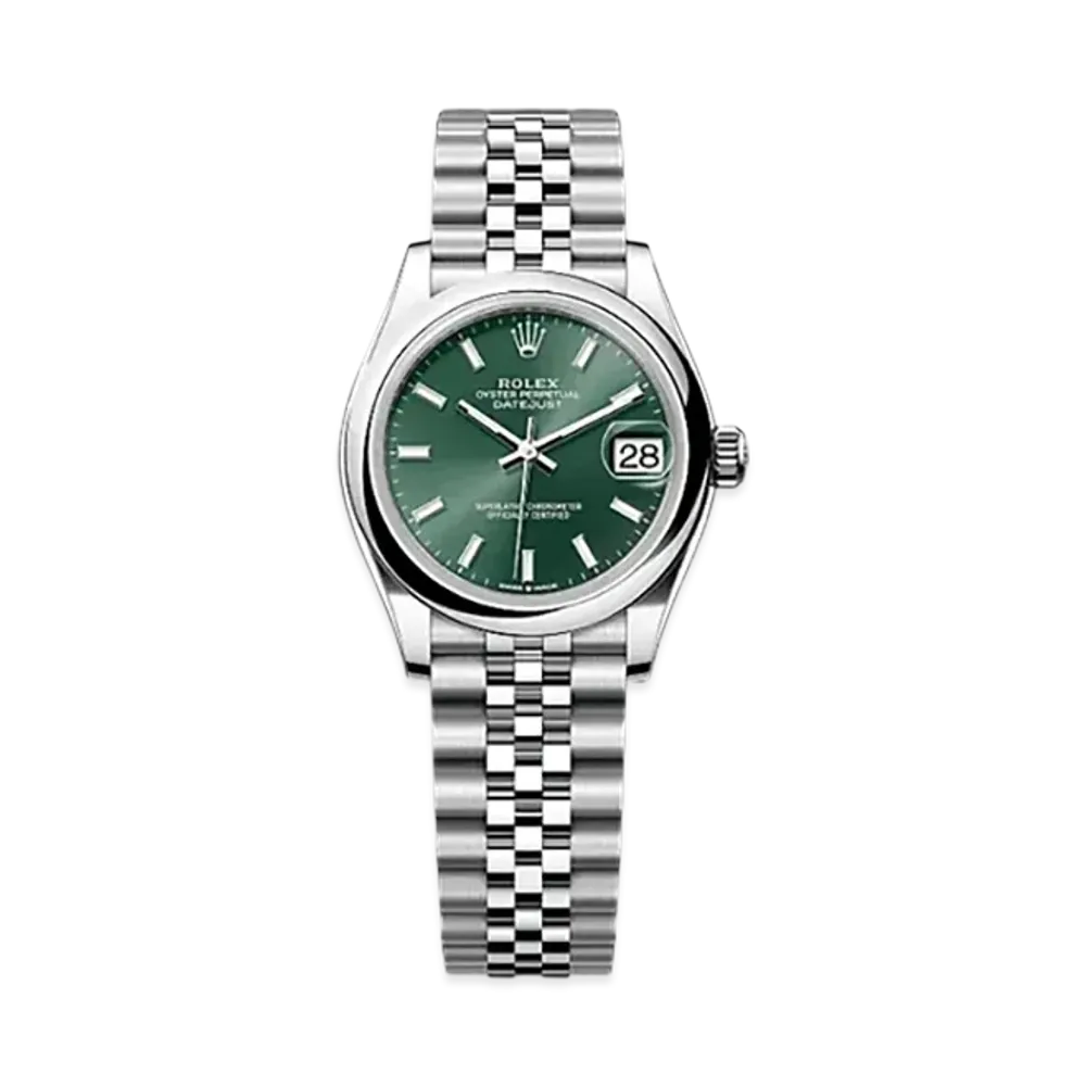 ROLEX Datejust 31 Oystersteel "Green"