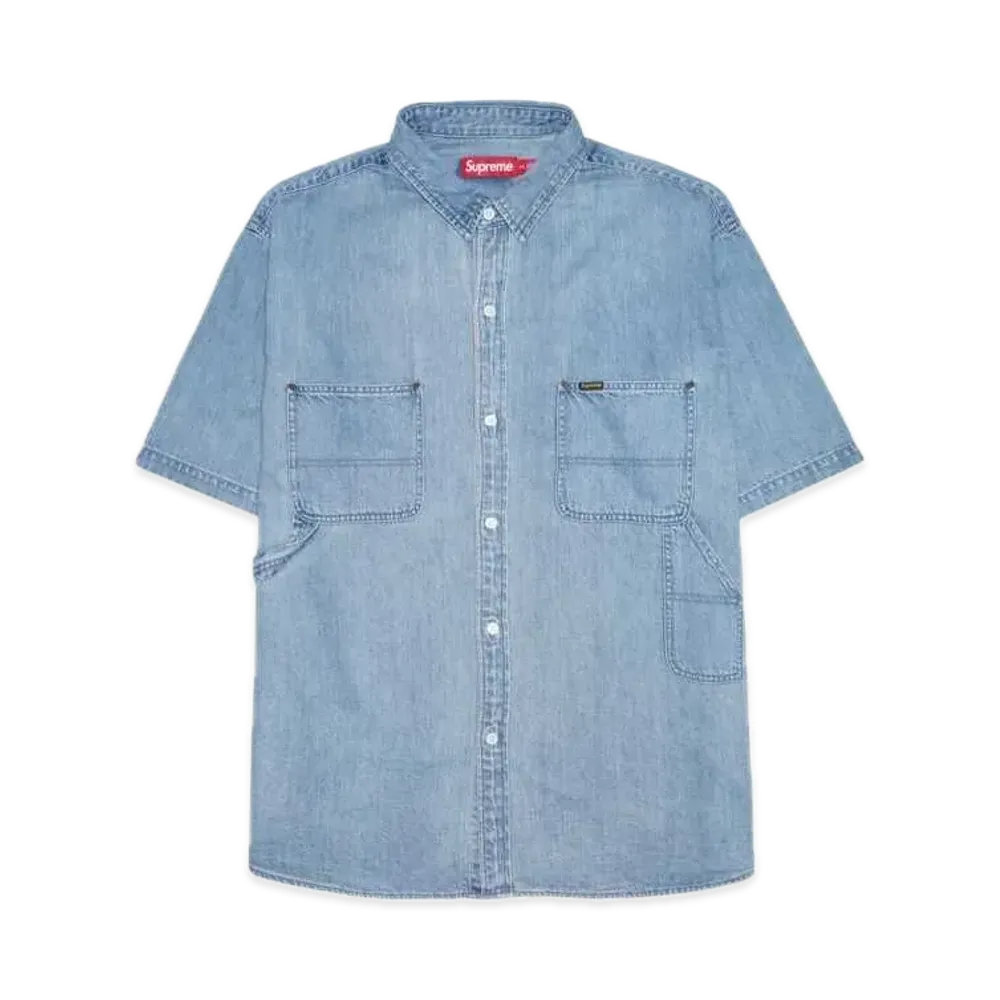Supreme Loose Fit S/S Denim Painter Shirt "Washed Blue"