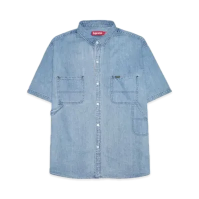 Supreme Loose Fit S/S Denim Painter Shirt "Washed Blue"
