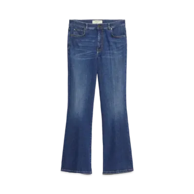 Max Mara Papallo Cotton Cropped Denim Pants "Navy"