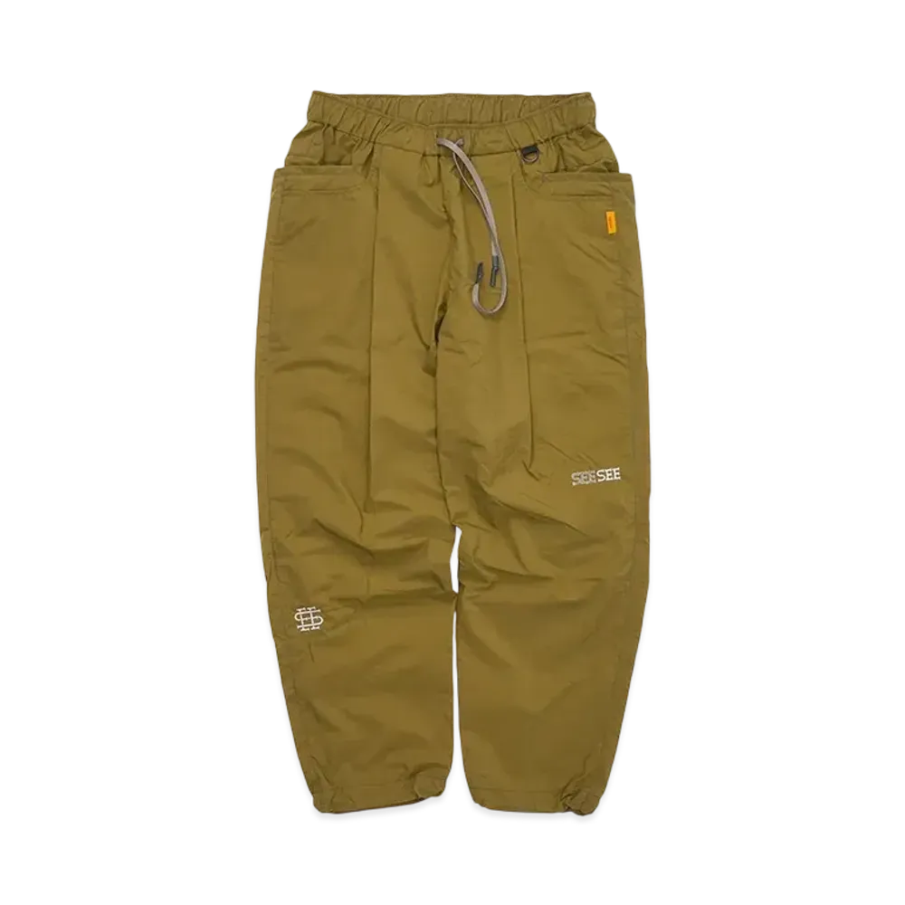 SEE SEE x LIVIN' & GROUND FLOOR MACAU Wide Tapered Easy Pants "Moss"