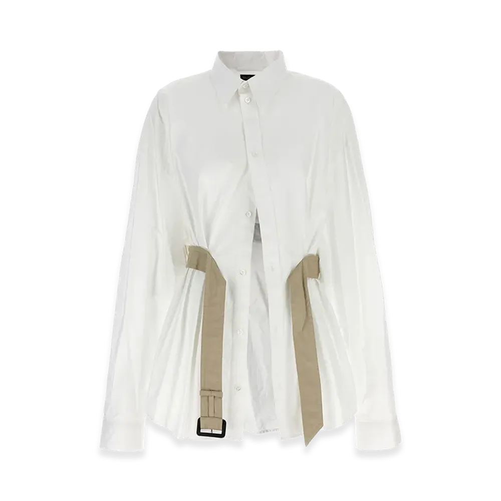 BALENCIAGA Women's Belt Shirt "White"
