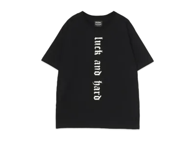 Yohji Yamamoto Pour Homme PEACE AND AFTER MESSAGE PRINT ROUND NECK HALF SLEEVES TEE "Black"