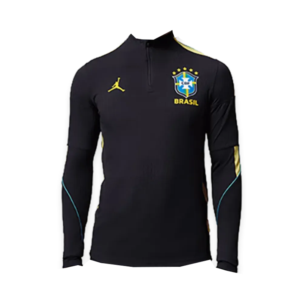 Nike 2026 Brazil Strike Elite Drill Top "Black/Yellow Pulse"