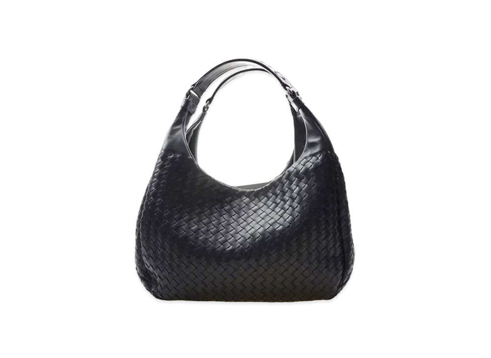 Bottega Veneta Lambskin Shoulder Bag "Dark Blue"