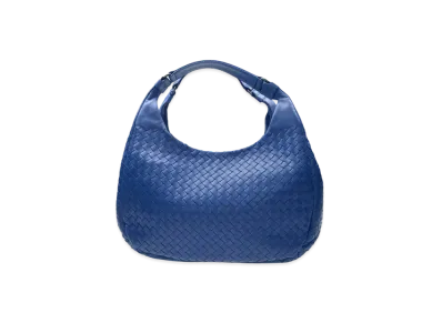 Bottega Veneta Lambskin Hand Bag "Blue"